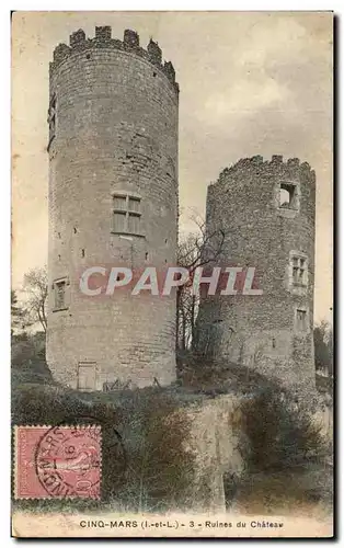 Ansichtskarte AK Cinq mars Ruines du Chateau