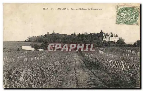 Cartes postales Vouvray Clos du chateau de Moncontour