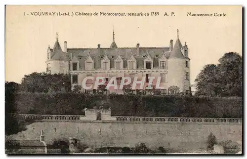 Cartes postales Vouvray Chateau de montcontour restaure en maontcontour Castle