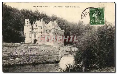 Cartes postales Poce Le Chateau de Poce et la Cascade