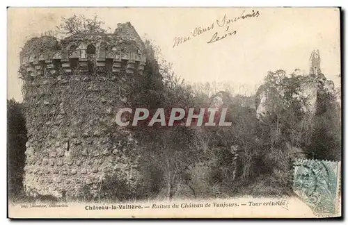 Ansichtskarte AK Chateau la Valliere Ruines du Chateau de Vaujours Tour crenelee