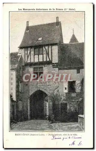 Cartes postales Les Monuments historiques de la France Saint Epain Porte laterale cote de la Ville