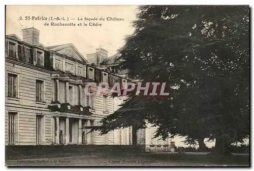 Cartes postales St patrice La Facade du Chateau de Rochecotte et le Cedre