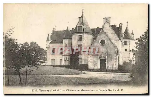 Cartes postales Vouvray Chateau De Moncontour Facade Nord