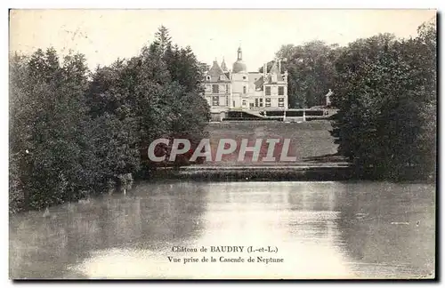 Ansichtskarte AK Chateau De Baudry Vue Prise De La Cascade De Neptune