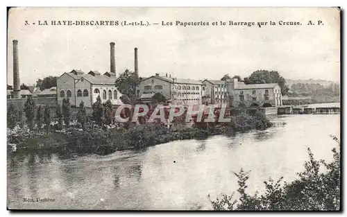 Cartes postales La Haye Descartes Les papeterles et le Barrage sur la Creuse