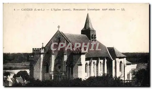 Cartes postales Candes l&#39Eglise Monument historiques