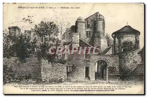 Cartes postales Preuilly sur claise chateau du Lion