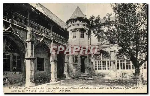 Cartes postales Tours ancien cloitre Du Chapitre De La Cathedrale St Gatien dit cloitre de la Psalette