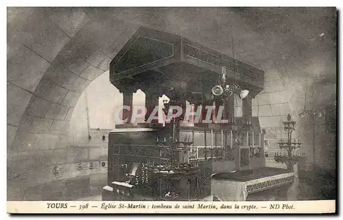 Cartes postales Tours Eglise St Martin Tombeau De Saint Martin Dans La Crypte