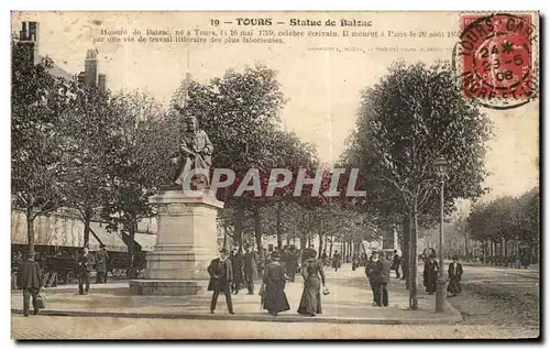 Ansichtskarte AK Tours Statue De Balzac