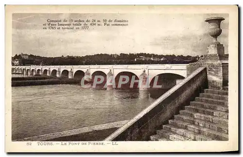 Cartes postales Tours Le Pont De Pierre