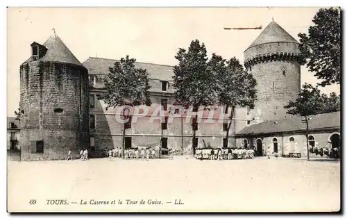 Ansichtskarte AK Tours La Caserne et la Tour de Guise Militaria