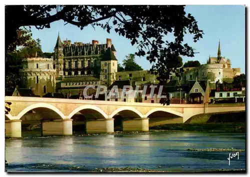 Cartes postales moderne Amboise Le Chateau et le Pont sur la Loire