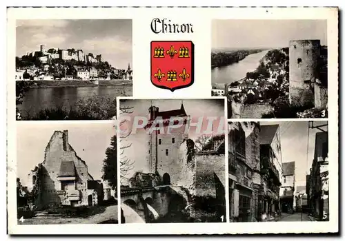 Cartes postales moderne Chinon le Chateau la Tour de l&#39Horloge le Chateau vue general