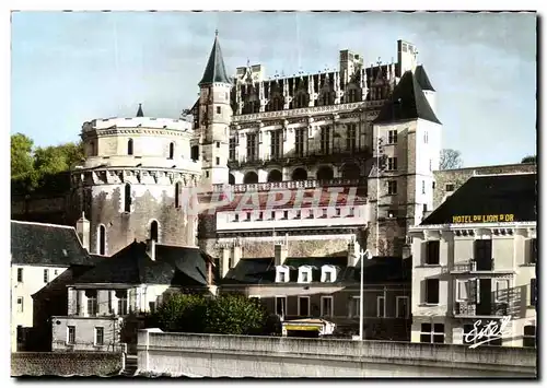 Cartes postales moderne Le Chateau D&#39Amboise La Tour des Minimes et le Logis du Roi Hotel du lion d&#39or