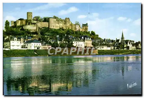 Cartes postales moderne Les Merveilles Du Val De Loire Chinon Le Chateau se refletant dans la Vienne