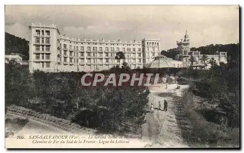 Ansichtskarte AK San Salvadour Le Grand Hotel Et La source Chemins De Fer Du sud De La France Ligne du littoral