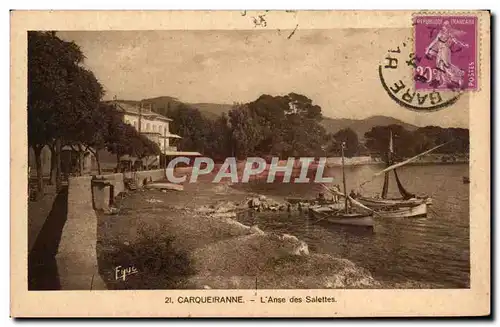 Ansichtskarte AK Carqueiranne L&#39Anse des Salettes Bateaux