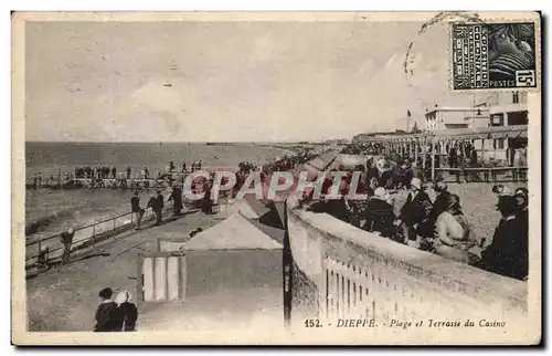 Cartes postales Dieppe Plage et Terrasse du Casino