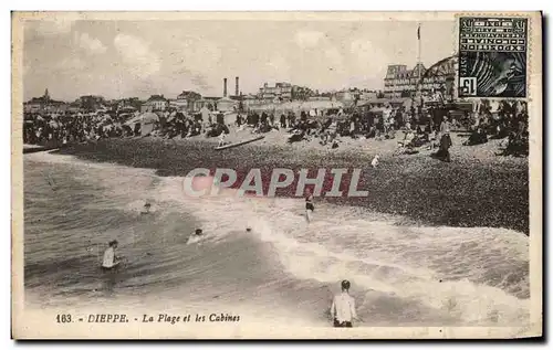 Cartes postales Dieppe La Plage et les Cabines