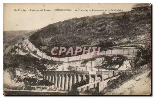 Cartes postales Bonsecours Le Tramway de Bonsecours et le Funiculaire