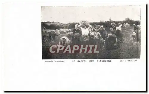 Cartes postales Le Rappel Des Glaneuses Musee du luxemborg Paris Breton