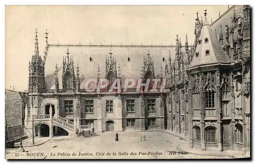 Cartes postales Rouen Le Palais de Justice Cte de la Salle des Pas Perdus