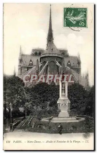 Ansichtskarte AK Paris Notre Dame Abside et Fontaine de la Vierge