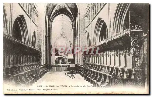 Cartes postales St Pol de Leon Interieur de la Cathedrale