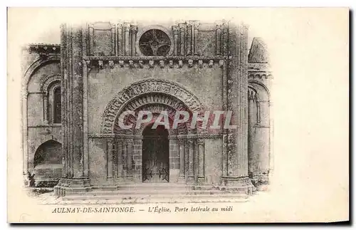 Cartes postales Aulnay De Saintonge L&#39Eglise Porte Iaterale au Midi