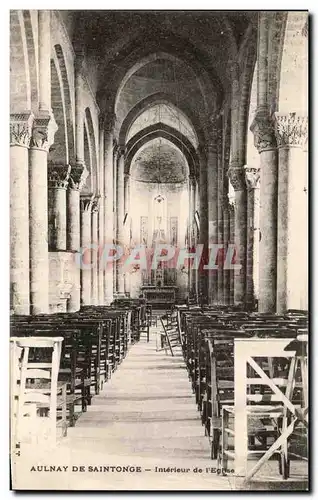 Ansichtskarte AK Aulnay De Saintonge Interieur de L&#39Eglise