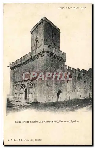 Cartes postales Eglises Des Charentes Eglise Fortifiee D&#39Esnandes Monument