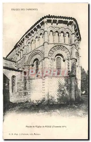 Cartes postales Eglises Des Charentes Abside De l&#39Eglise De Rioux