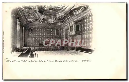 Ansichtskarte AK Rennes Palais de Justice Salle de l&#39ancine parlement de Bretagne