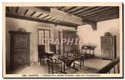 Cartes postales Lourdes Chateau Dort Musee Pyreneen Salle de l&#39Ameublement