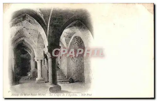 Cartes postales Annaye Du Mont Saint Michel La Crypte de l'Aquilon
