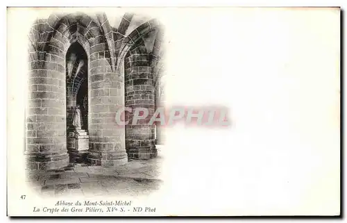 Cartes postales Annaye Du Mont Saint Michel La Crypte des Gros Piliers