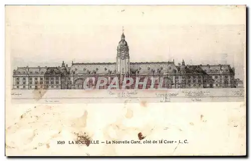 Cartes postales La Rochelle La Nouvelle Gare Cote de la Cour