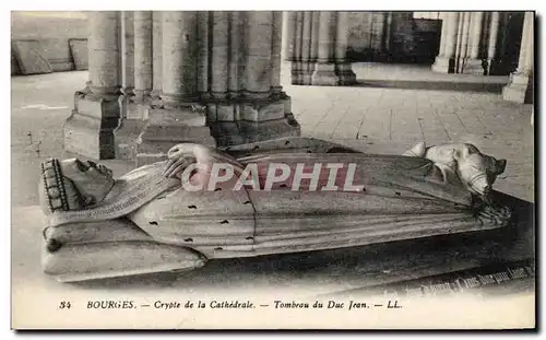 Ansichtskarte AK Bourges Crypte de la Cathedrale Tombeau du Duc Jean