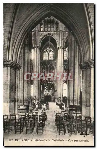 Ansichtskarte AK Bourges Interieur de la Cathedrale Vue Transversale