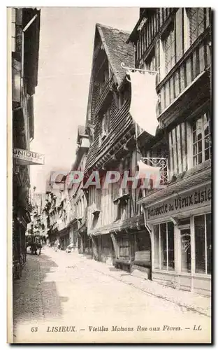 Ansichtskarte AK Lisieux Vieilles Maisons Rue aux Fevres Patisserie