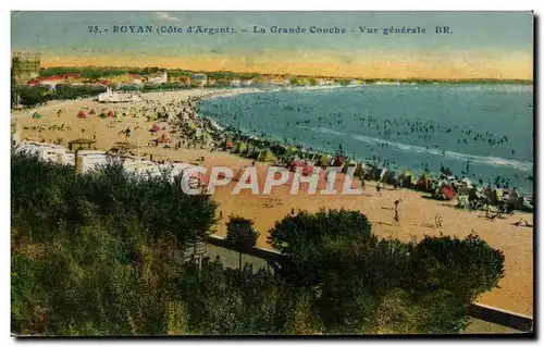 Cartes postales Royan La Grande conche Vue generale