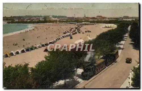 Cartes postales Royan La plage Vue Generale Train