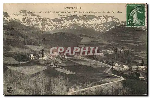 Cartes postales L&#39Auvergne Cantal Cirque de Mandailles les trois Villages au Pied du Puy Mary Raymond