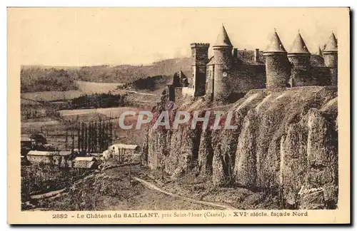 Cartes postales Le Chateau du Saillant Pres Saint Flour Sioecle facade Nord