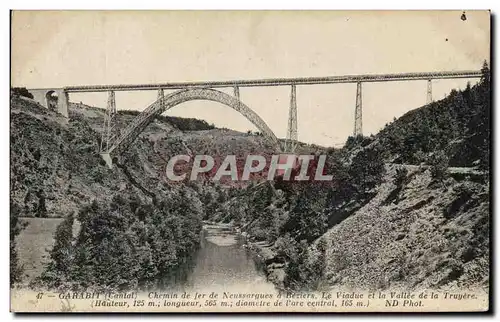 Ansichtskarte AK Garabit Chemin de fer de Neussargues a Beziers Le Viaduc et la Valle de la Truyere