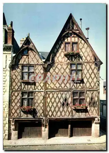 Moderne Karte Couleurs et Lumiere de France Tours Vieille Maison place Foire le Roi