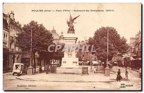 Ansichtskarte AK Moulins Place d&#39Allier Monument des Combattants