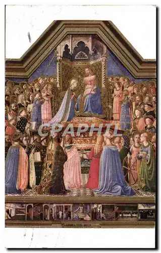 Cartes postales Musee du louvre paris Couronnement de la vierge Fra Giovanni da Beato Angelico